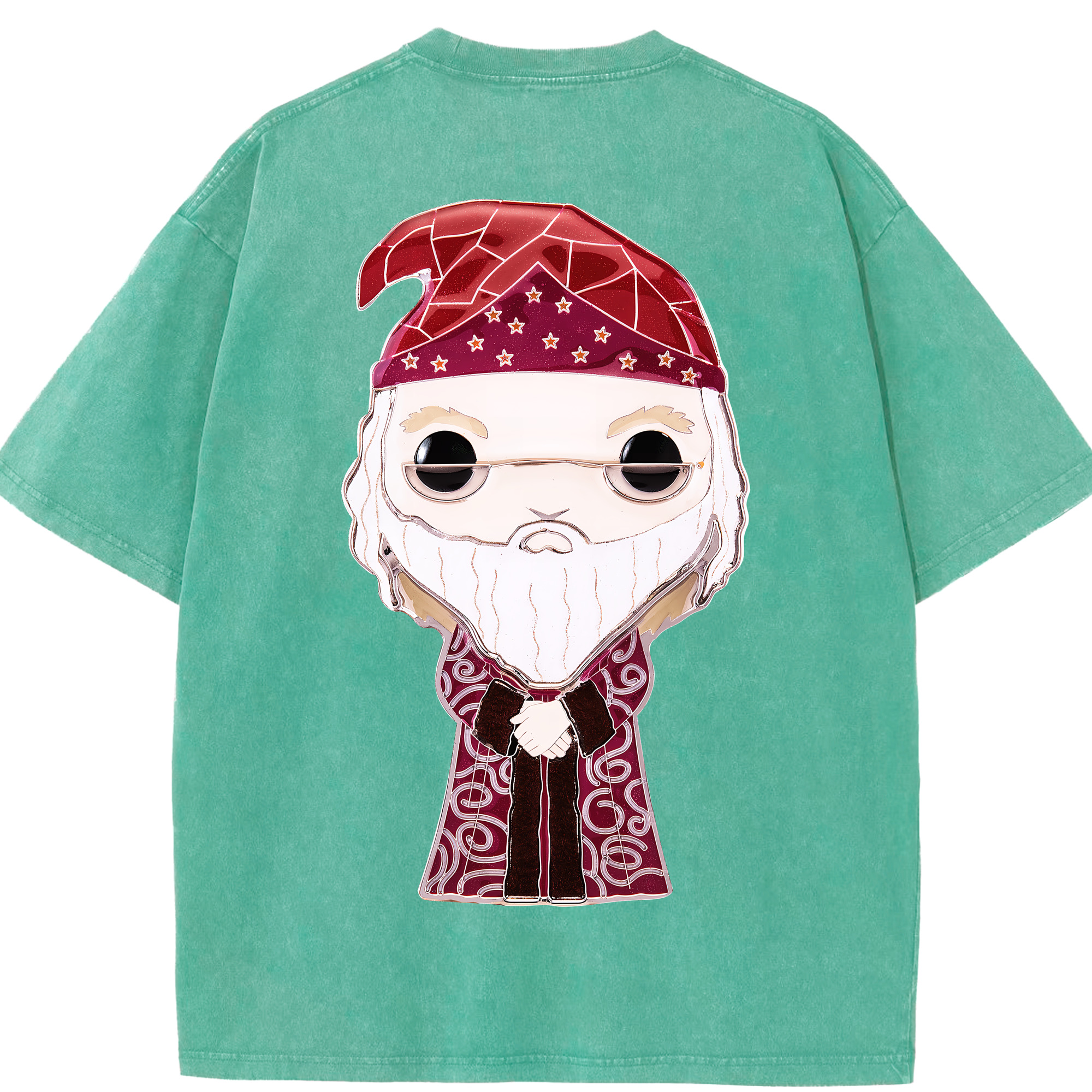 （画像用） Harry Potter ハリー・ポッターシリーズ 綿100% ヴィンテージ風 半袖Tシャツ（背面プリント）